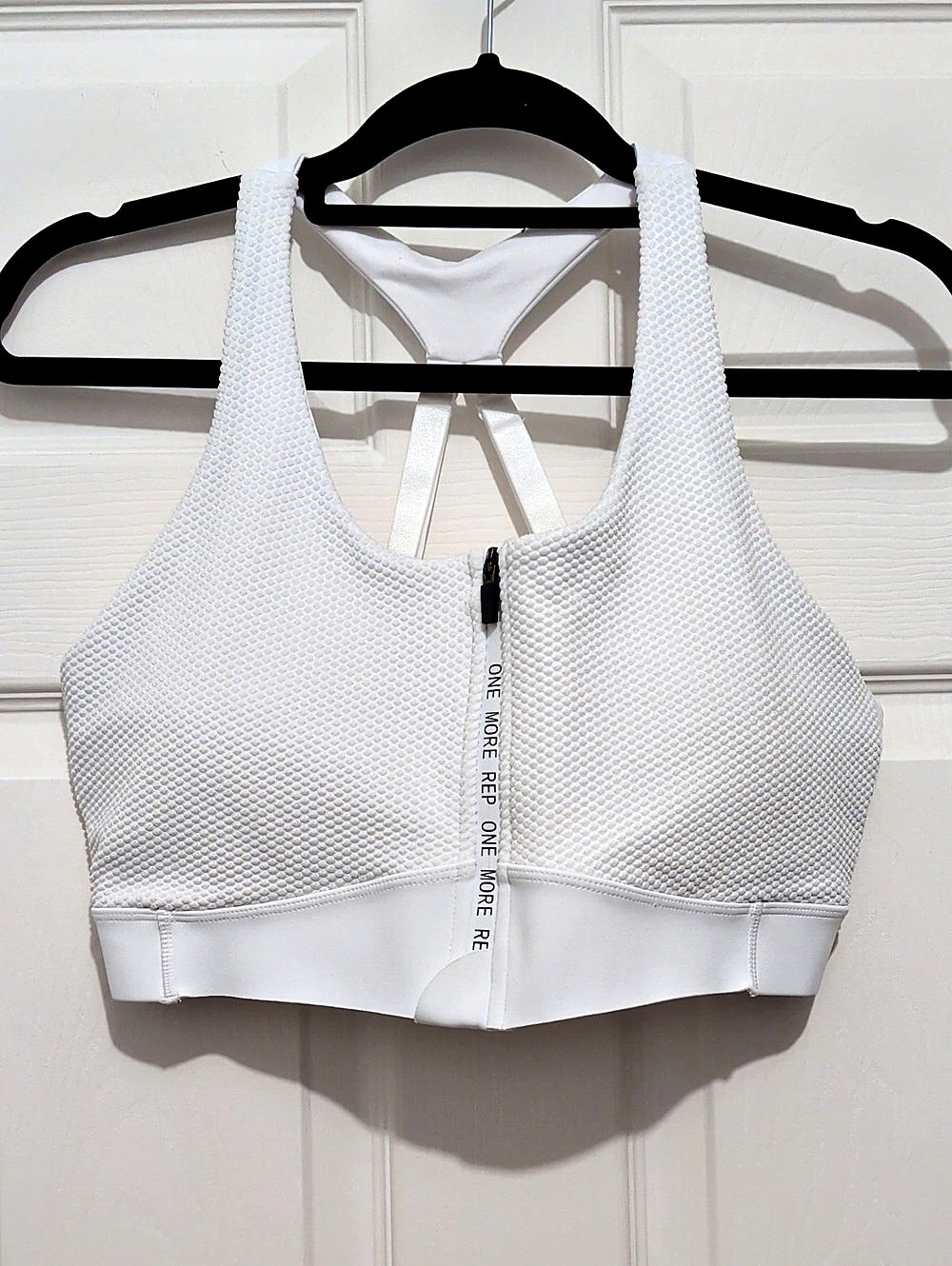 ZYIA Active All Star One More Rep Sports Bra White